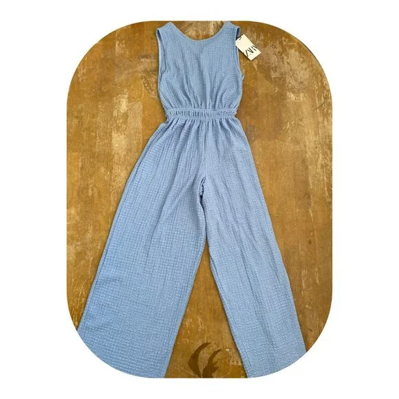 Zara Dresses Zara Periwinkle Light Blue Jumpsuit 314 Xxl Or